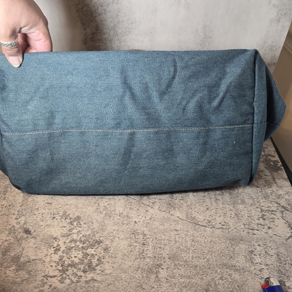 Vintage 90's Disney Expandable Denim Tote Bag Mickey Mouse - Picture 7 of 10